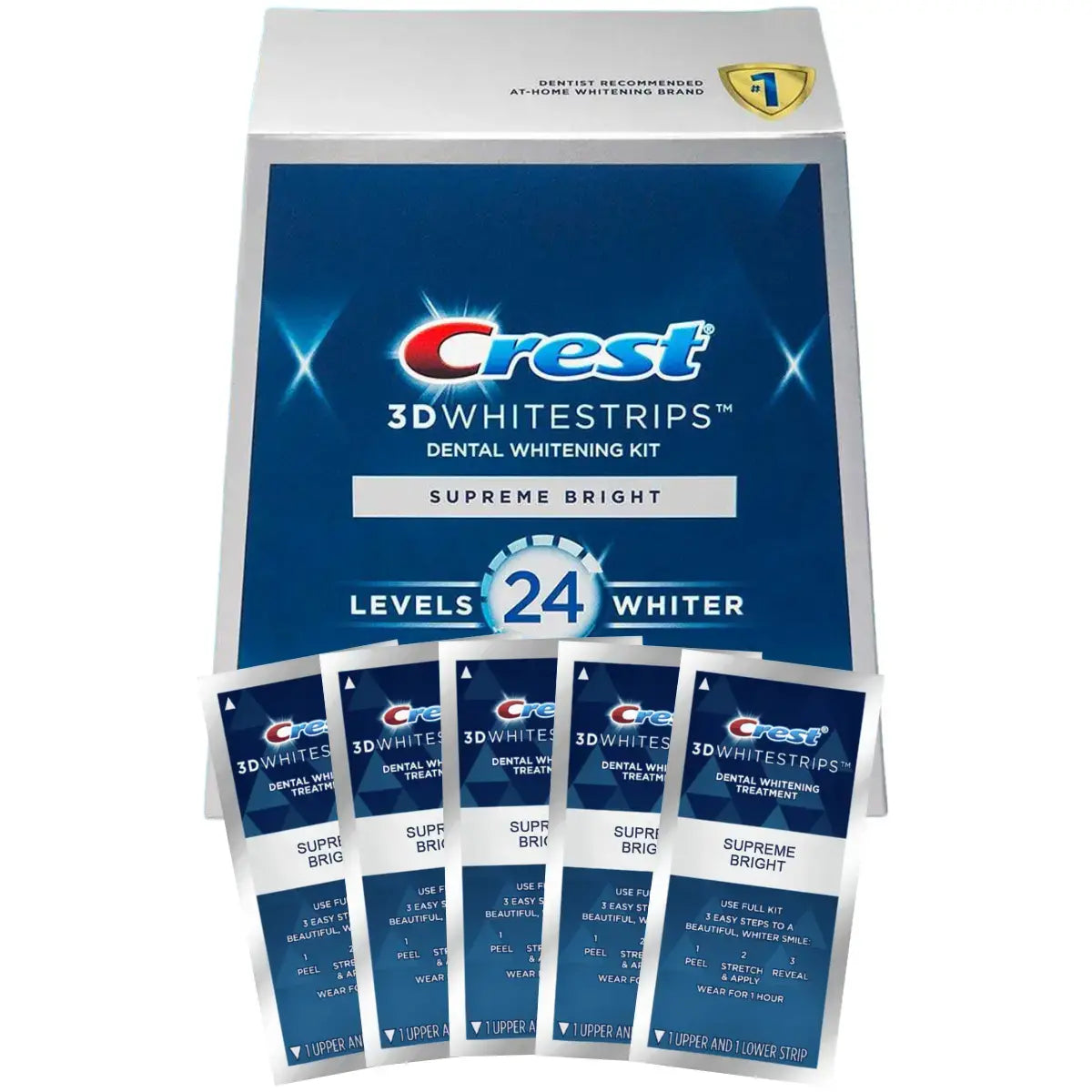 Benzi de albire Crest 3D Supreme Bright 24 Levels Whiter Whitestrips