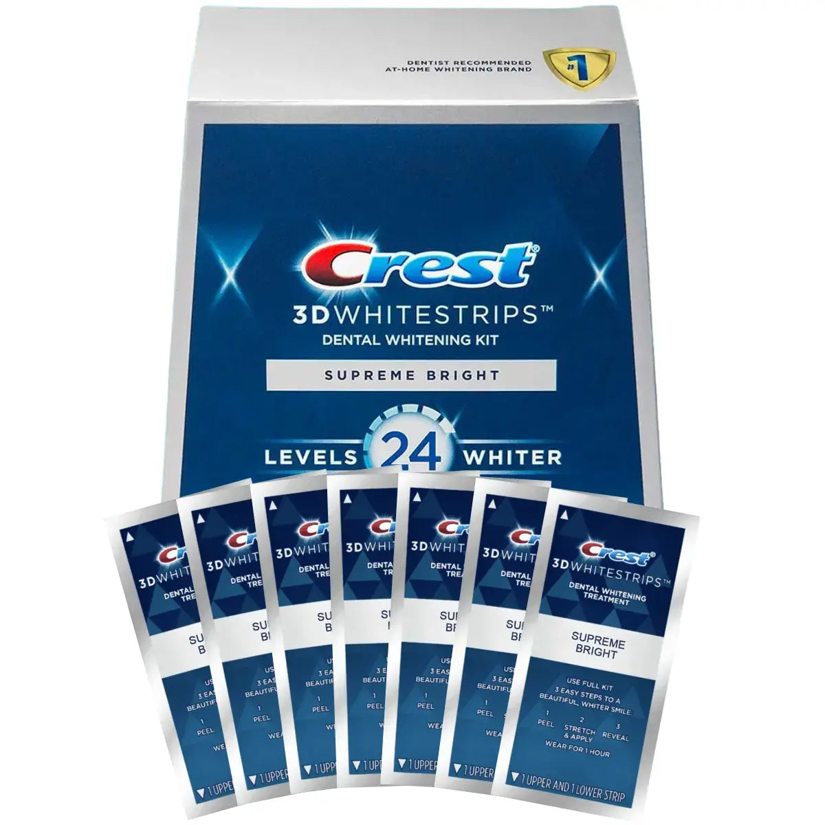 Benzi de albire Crest 3D Supreme Bright 24 Levels Whiter Whitestrips