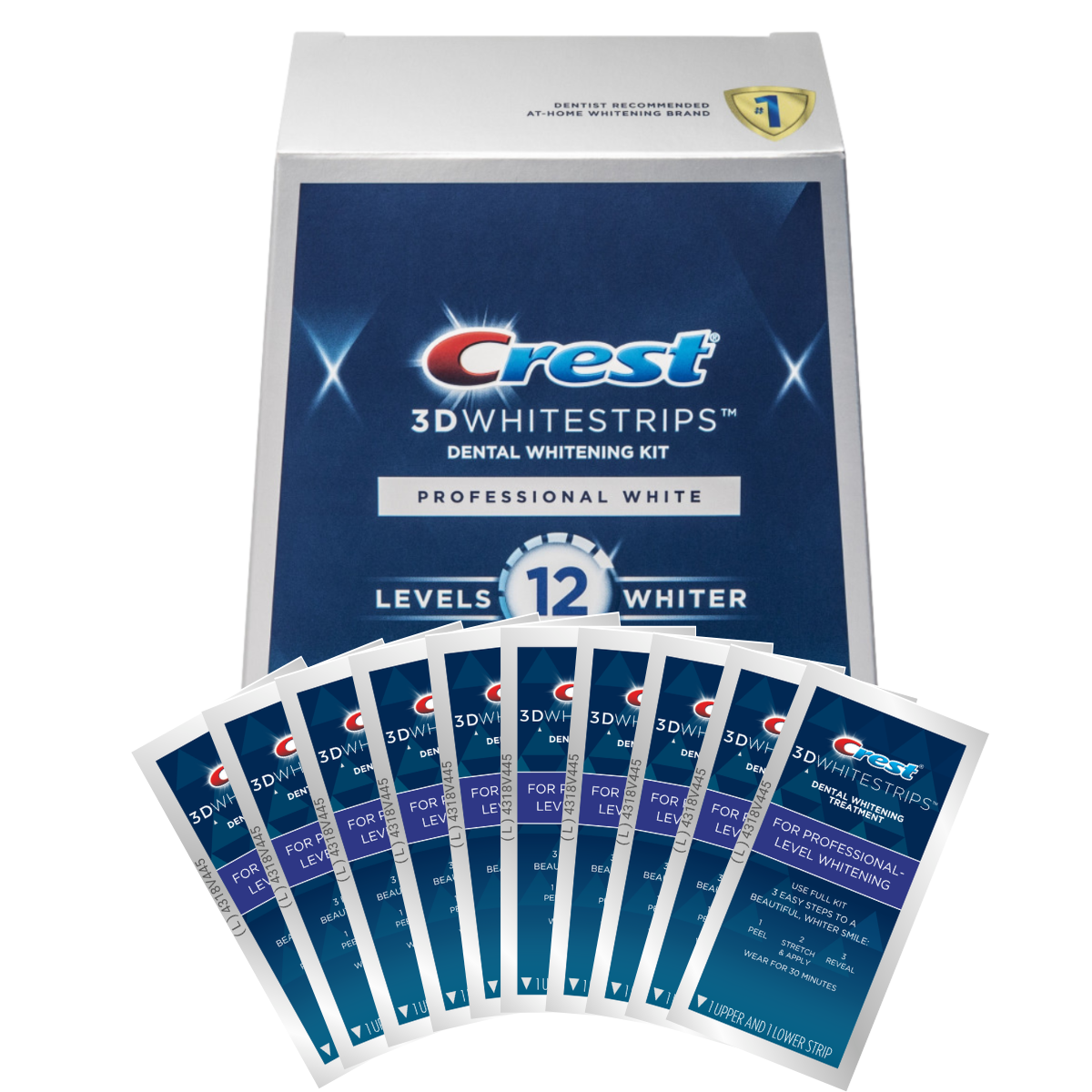 Benzi de albire Crest 3D Whitestrips Professional White 12 Levels Whiter