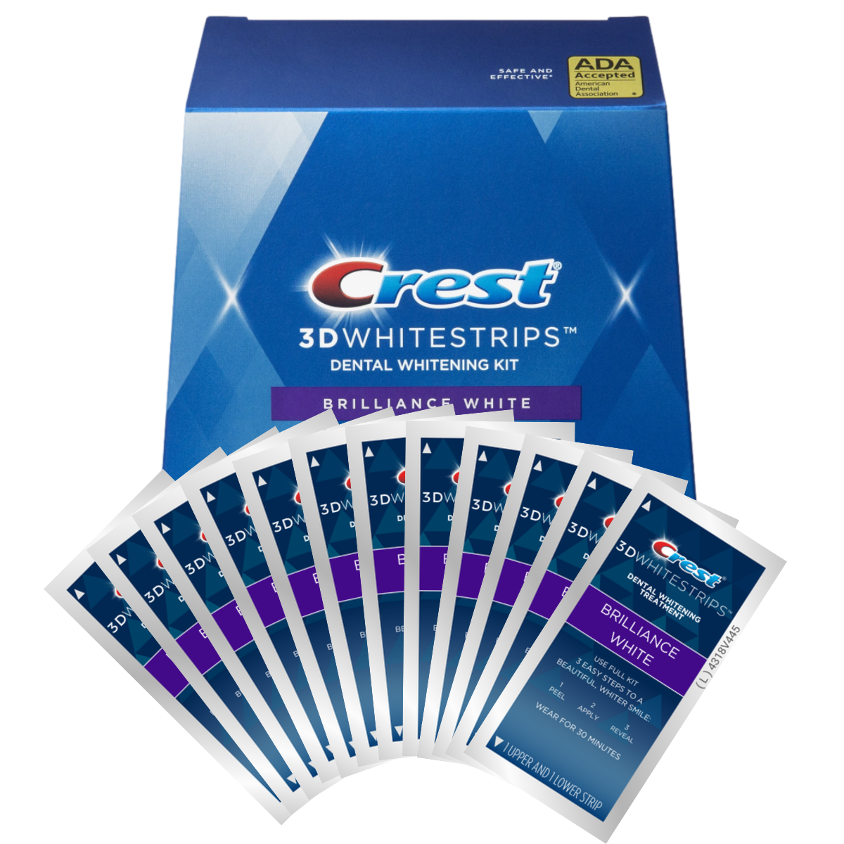 Bieliace Pásiky Crest 3D Brilliance White 9 Levels Whiter Whitestrips