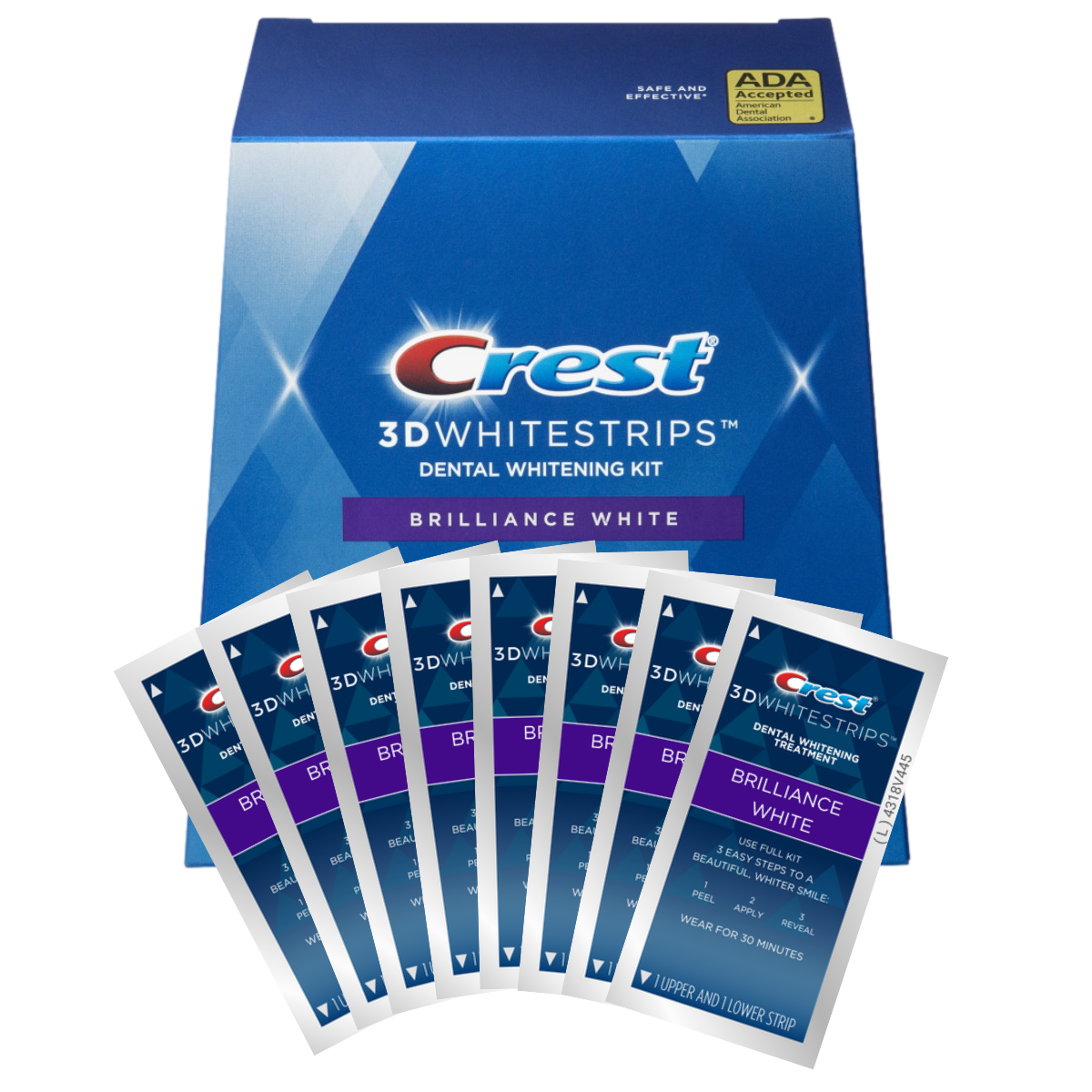 Bieliace Pásiky Crest 3D Brilliance White 9 Levels Whiter Whitestrips