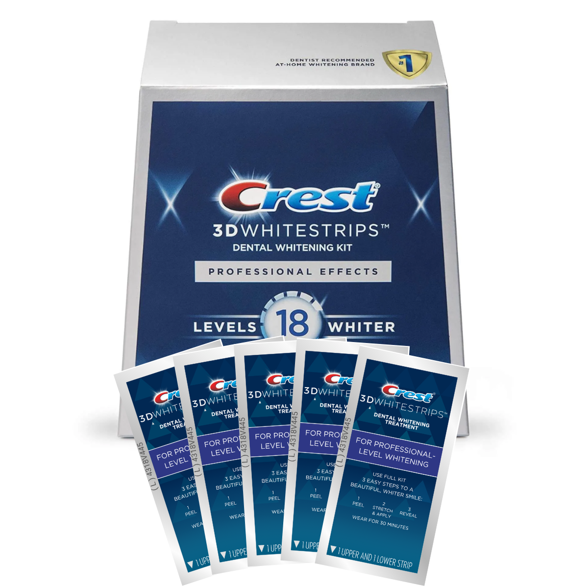 Bieliace Pásiky Crest 3D Professional Effects 18 Level Whitestrips