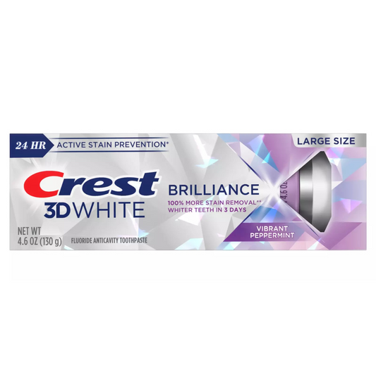 Zubná Pasta Crest 3D White Brilliance Vibrant Peppermint 130g