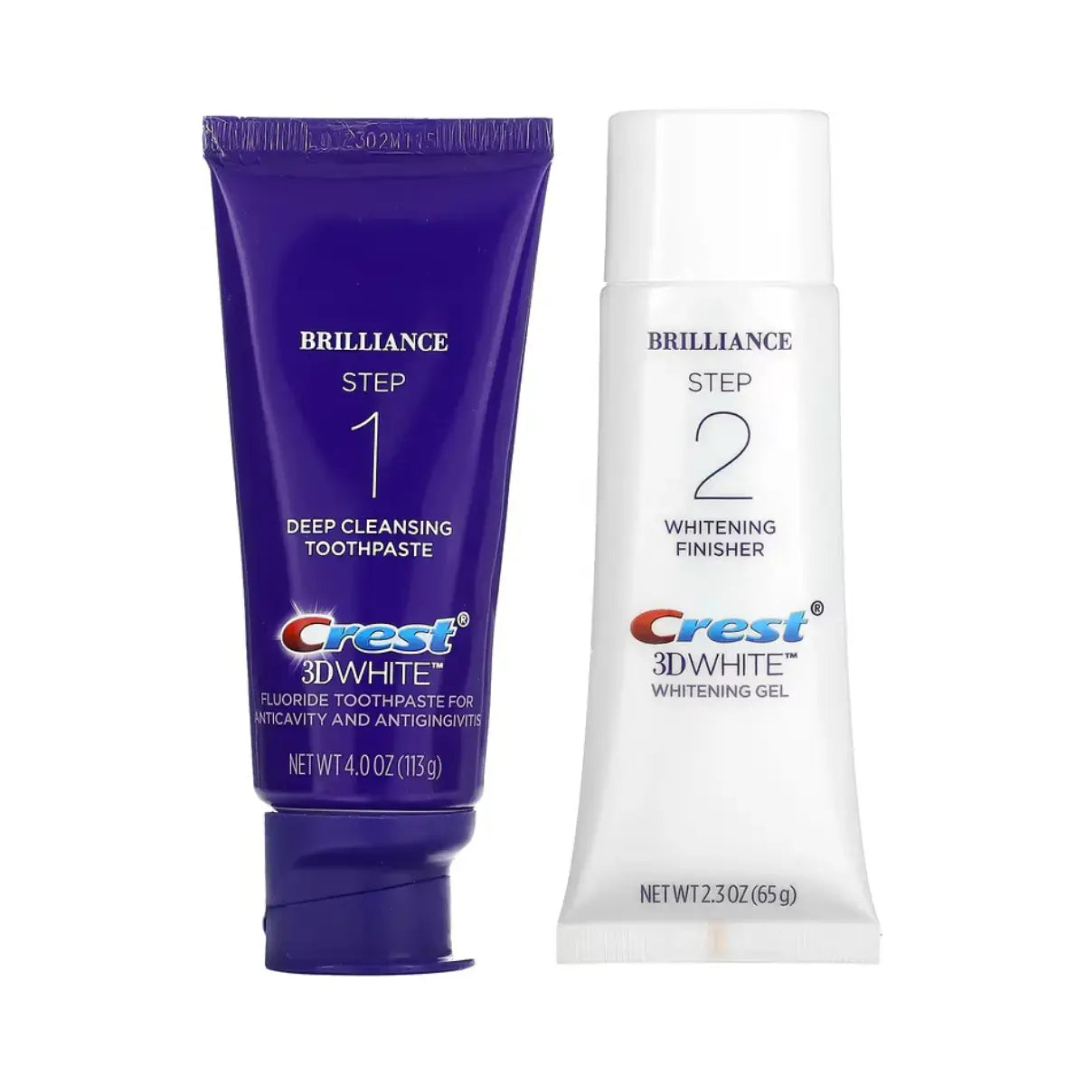 Crest 3D White Brilliance Whitening 2-Step (113g) & (65g)